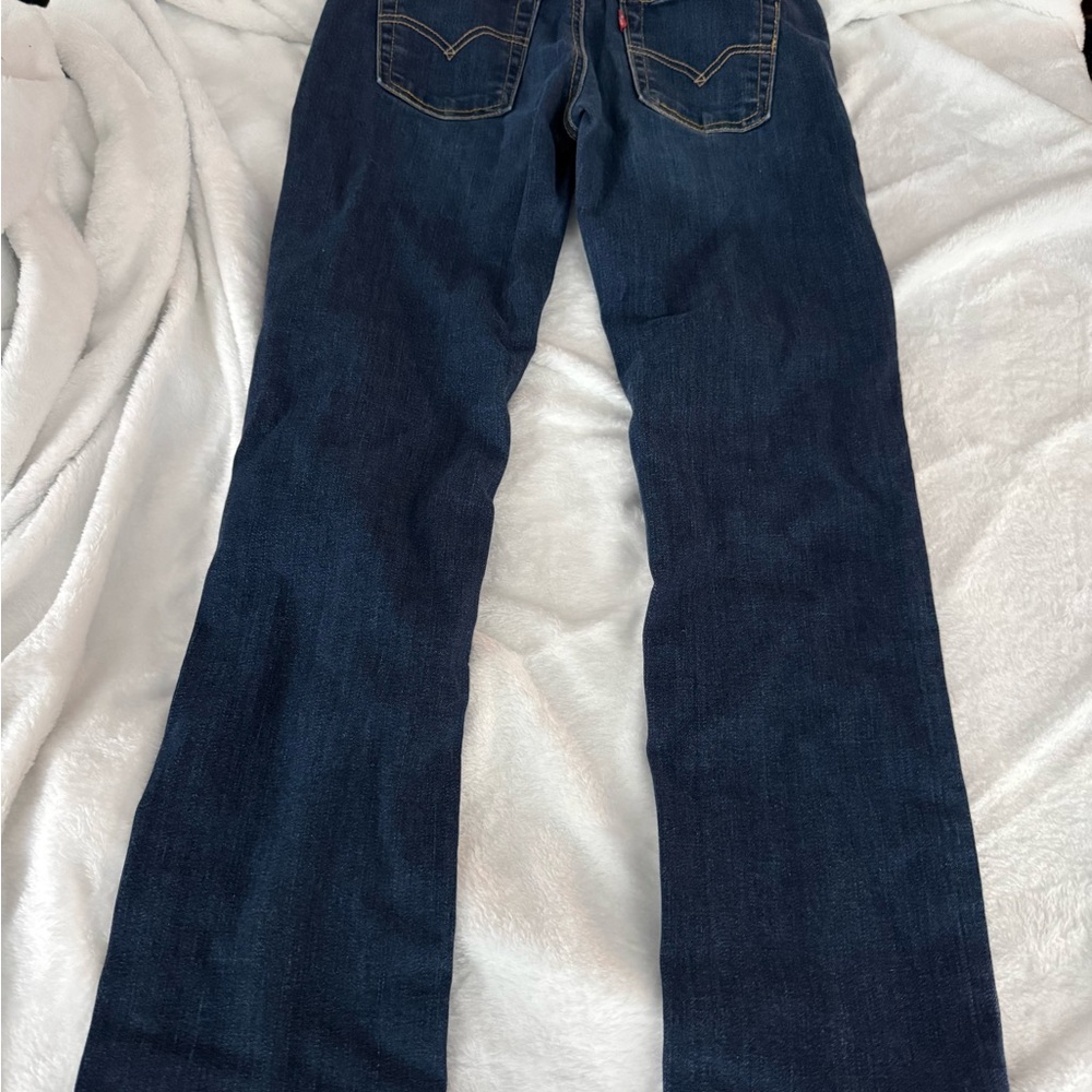 Levi’s Performance 511 Slim Dark Denim Adj Waist Jeans 12 Regular Boys - Picture 5 of 7